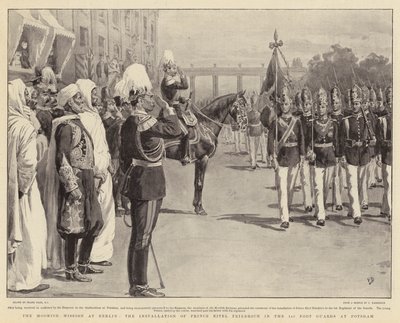 La misión morisca en Berlín, la instalación del Príncipe Eitel Friedrich en la 1ª Guardia de Infantería en Potsdam de Frank Dadd